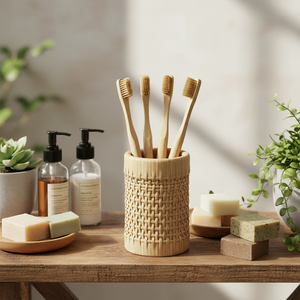 Cepillo de Dientes Personalizado para Adultos con Mango de Madera Natural y Cerdas Suaves para Uso Doméstico y Comercial con Logotipo Personalizado - Product Image 1