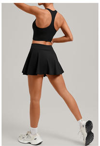 Женская теннисная одежда для занятий спортом, спортивный бюстгальтер, юбки, костюм из <span class=keywords><strong>2</strong></span> предметов, комплект одежды для йоги, спортивные комплекты для фитнеса - Product Image 2