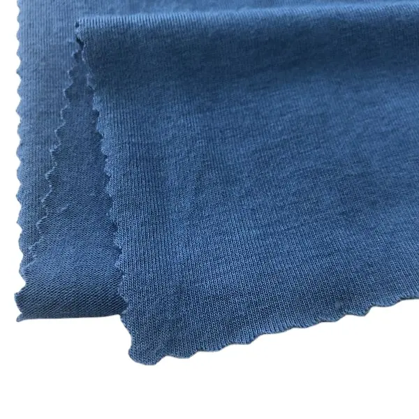 Shaoxing tecido de camisa única, viscose spandex sólido dyed unisex, tecido de malha elástica