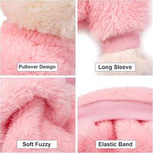 ペット服ピンクパープルオレンジフリースペットアパレル,マルチカラーふわふわ犬スウェットシャツ - Product Image 5