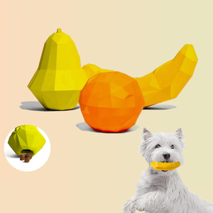 Dispensador Interactivo de Premios para Mascotas Pawise, Juguete Masticable para Perros, Dispensador de Premios Ocultos con Forma de Naranja, Pera y Plátano, Juguetes para Perros para la Limpieza de Dientes - Product Image 1