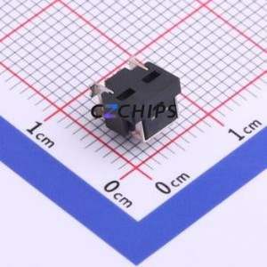 TS-1109TP-B Tactile Switch SMD Switch Single Pole Single Throw Round Button 1.6N Horizontal Mount - Product Image 2