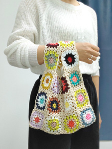 <span class=keywords><strong>Sac</strong></span> fourre-tout fait main au crochet Granny Square, <span class=keywords><strong>sac</strong></span> de plage, fourni par l'usine - Product Image 3