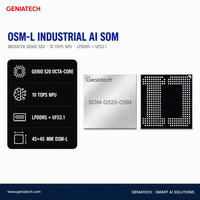 MediaTek Genio 520 AI SoM 10 TOPS N.PU Dual MIPI CSI 16MP Edge AI Vision Machine Learning Yocto Gateway Industriale Embedded