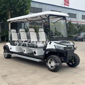 Carrito de Golf de Lujo Bicolor con Parabrisas Delantero Completo y Amortiguador, Carro Utilitario para Villa o Club de Campo - Product Image 2