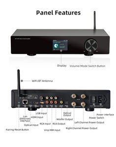Système de cinéma maison, système sans fil, <span class=keywords><strong>amplificateur</strong></span> audio stéréo <span class=keywords><strong>professionnel</strong></span> avec réseau <span class=keywords><strong>WIFI</strong></span>, RCA / / Fibre optique / HDM I / USB - Product Image 5