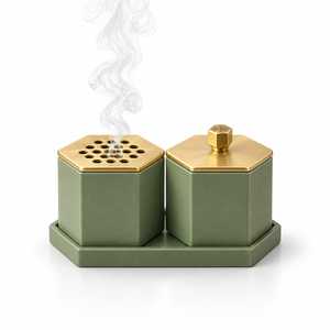 Handmade Metal <b>Incense</b> Burner <b>Holder</b> <b>for</b> <b>Stick</b> Cone Resin <b>Incense</b> Burning Meditation Room Decoration Aromatherapy and Religious - Product Image 6