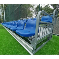 Sièges en plastique à dossier moyen pour gradins extérieurs en aluminium, chaises de stade métalliques pour intérieur, taille et couleur personnalisables