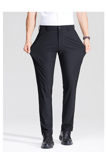 กางเกงสูททรงตรงสำหรับนักธุรกิจกางเกงลำลองผ้ายืดสำหรับใส่ทุกวันสำหรับฤดูใบไม้ผลิ - Product Image 4