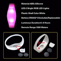 Bracelet Lumineux en Silicone LED Mini Personnalisable avec Logo, DMX, Télécommande et Son Activé pour Concerts et Fêtes
