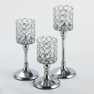 Metal Cristal Castiçais Decorativos Do Casamento Centerpieces Candle Holder Centerpiece Para Festa De Casamento Banquete Home Decor