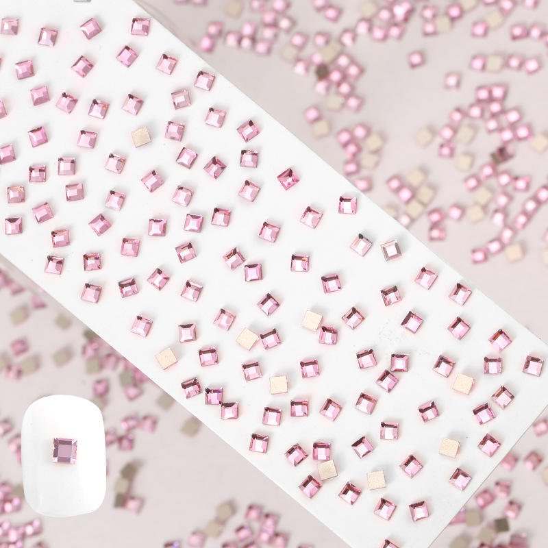 Pink special-shaped diamond 3*3 square diamond [single price]