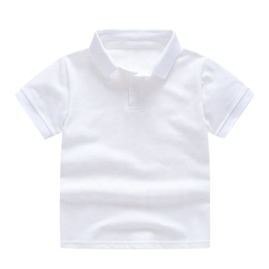 T-shirts & <span class=keywords><strong>Polo</strong></span> d'été pour enfants garçons et filles, polos blancs et simples à manches courtes, uniforme de Golf, en maille de coton - Product Image 5