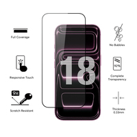 Protection d'écran de téléphone portable 9H Anti-choc Verre trempé de qualité supérieure pour iPhone 18 Pro Max
