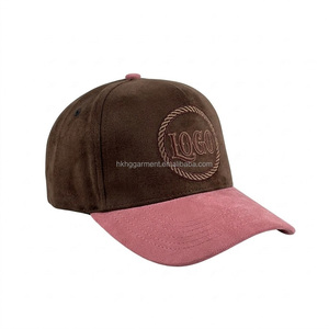 Custom Logo Suede Baseball <b>Cap</b> Two Tone Beige & Brown Vintage Snap back Hat for <b>Men</b> & Women - Product Image 3