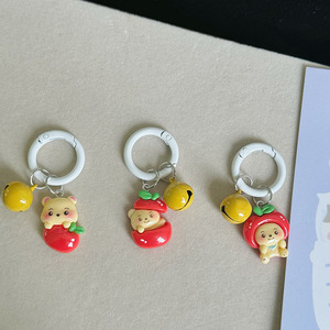 Portachiavi portachiavi simpatico cartone animato puoh <span class=keywords><strong>Pooh</strong></span> bear bell portachiavi morbido carino zaino ciondolo coppia accessori regalo fidanzate - Product Image 4