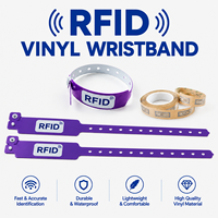 Gelang RFID Vinyl PVC Sekali Pakai dengan Cetak Kustom untuk Acara