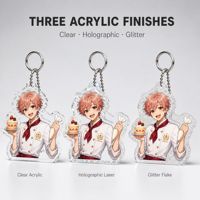 Porte-clés en acrylique Anime en gros, petits porte-clés en plastique, pendentifs de sac à thème pour événements, merchandising et magasins de cadeaux
