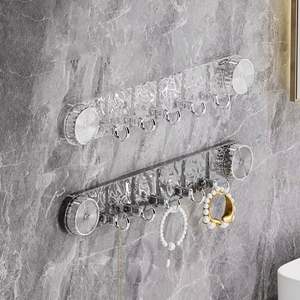 5 <b>Hooks</b> Rotating Suction Cup <b>Hooks</b> Punch-Free Strong Load-Bearing <b>Bathroom</b> <b>Towel</b> Rack Wall Mounted Corrugated Row <b>Hook</b> - Product Image 6