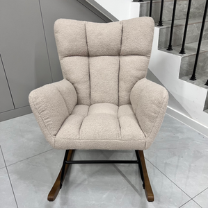 Sillón <span class=keywords><strong>Mecedora</strong></span> Moderno <span class=keywords><strong>para</strong></span> Guardería con Tela de Terciopelo Súper Suave Tipo Peluche - Product Image 6