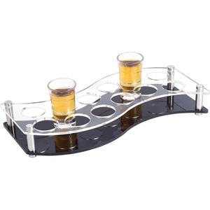 Vaso <span class=keywords><strong>de</strong></span> chupito personalizado Soporte <span class=keywords><strong>de</strong></span> exhibición <span class=keywords><strong>de</strong></span> acrílico Vaso <span class=keywords><strong>de</strong></span> chupito Bandeja <span class=keywords><strong>de</strong></span> servicio para Bar Vodka Tequila - Product Image 4