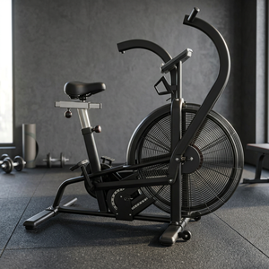 Bicicleta estática de nivel básico con ventilador y protección contra el viento, manillar curvo simplificado, para principiantes en el cultivo de la condición física en casa. - Product Image 3