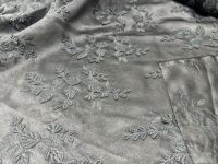 Robe Abaya Kaftan en tissu polyester brodé noir, motif jacquard sombre, vêtement musulman de luxe, robe modeste