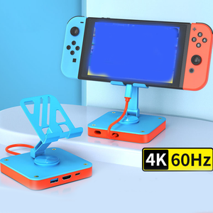 Convertidor DE VIDEO 4K HD de alta calidad, soporte de consola de juegos plegable giratorio, concentradores USB de carga PD para interruptor - Product Image 3
