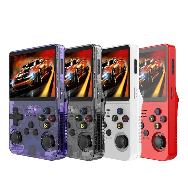 2 Chip R36S Handheld Game Console 3.5 Inch Linux Arkos System Portable Retro Pocket Video Game Player with 64GB 20000 Games