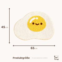 Tapis de bain matelassé mignon antidérapant, doux, super absorbant, en toile pelucheuse, 45x65cm