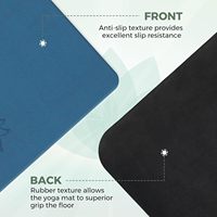 Tapis de yoga AeroMara en PU, 5 mm d'épaisseur, antidérapant, absorbant la transpiration, large tapis de fitness et de danse, 183x68 cm, 3 kg, certifié CE pour la Chine