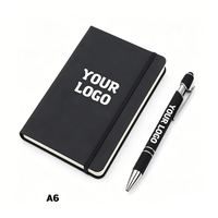 SY038 Vente en gros de carnets de notes personnalisés avec logo, carnet de notes imprimé de marque A6, carnet de notes promotionnel personnalisé en PU pour étudiants avec stylo