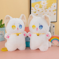 Super schattige staande kat 8 inch PP katoen gevuld superzacht pluche knuffeldier kinder bruiloft cadeau bulk knuffels klauwautomaat