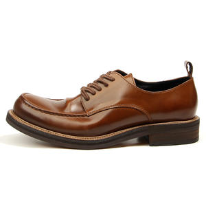 Zapatos Oxford de Hombre Más Vendidos, con Cordones, Punta Cuadrada, para Boda, Formales, de Gamuza y Cuero con Parches, Color Café y Negro - Product Image 4