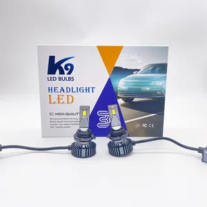 מכירה לוהטת סופר בהיר אוטומטי רכב ראש Led אור H1 H3 HB3 9006 H11 מאוורר קירור מותאם אישית הנורה K9 LED H7 h4 360 LED פנס 9007
