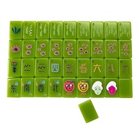 Ensemble de Mahjong américain de luxe moderne - Tuiles en acrylique épaisse de 0,5 pouce, portables pour les voyages, un cadeau idéal pour les fêtes et les rassemblements