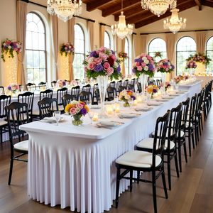 Bán buôn giá rẻ Polyester hình chữ nhật tùy chỉnh màu Trắng Đảng Wedding Khăn trải bàn bảng vải cho các sự kiện - Product Image 5