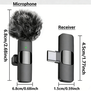 Ensemble de 2 mini-microphones sans fil professionnels de haute qualité pour une enregistrement audio clair et net - Product Image 2