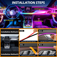 Kit d'éclairage LED d'ambiance intérieur pour voiture personnalisable, faisceau de câbles en acrylique, décoration, prise en charge du logo personnalisé, options de kit, fournisseur OEM
