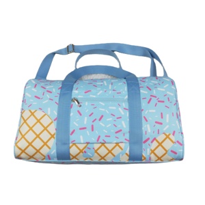 Sac de voyage BA0286 élégant avec imprimé de crème glacée bleue, sac de sport de grande capacité, fermeture éclair, lavable, sacs de voyage - Product Image 1