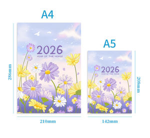 Agenda mensuel GF 2026, nouvelles tendances, A4 A5, assistant de travail de bureau, journal, planificateur, carnet imprimé de fleurs, planification quotidienne et hebdomadaire - Product Image 5