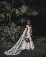 Voile de mariée QUEENS GOWN sur mesure, simple et élégant, avec motif floral en feuille, 2,3 mètres, voile de mariée fantaisie pour femmes