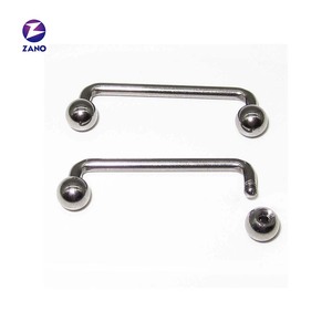 Barbell en titane G23 plaqué or, style vintage, pour piercing corporel, idéal pour fiançailles, fêtes et mariages, surface plate, très poli, calibre 16 - Product Image 4