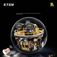 T1113 Bola Robótica de Ciencia Ficción STEM, Bloques de Construcción Educativos Programables con Control Remoto, Juguete Electrónico de 40 Piezas