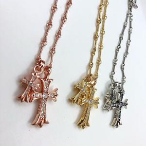 Колье-подвеска Chrom Hearts с длинной цепочкой, для женщин и мужчин, 24К золото/серебро, винтажный ретро-стиль, модные роскошные ювелирные изделия оптом - Product Image 5