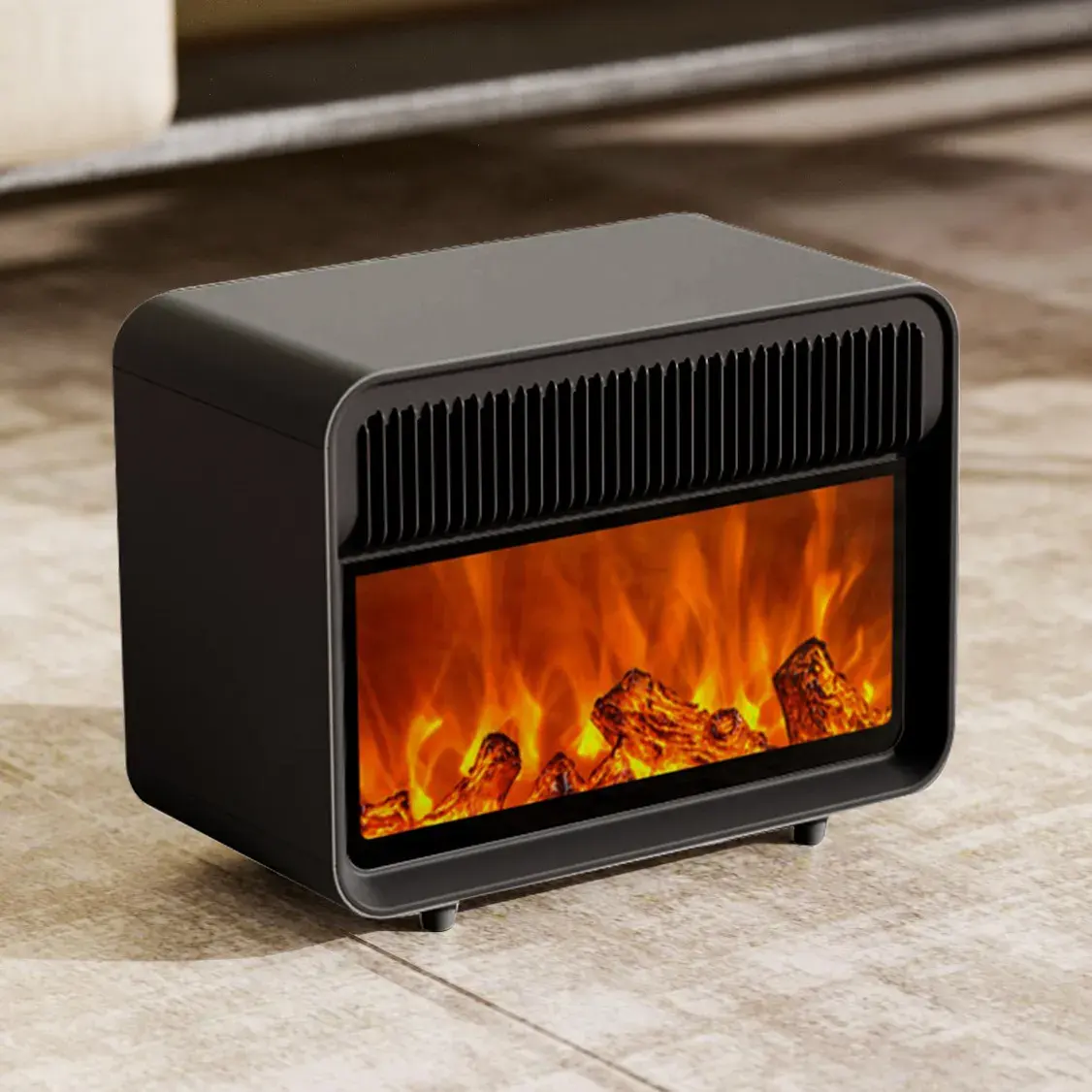 Radiador de Panel de vidrio decorativo de llama doméstica 1500W 3D chimenea calentador eléctrico convector eléctrico