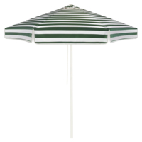Parasol de jardin moderne rétro rayé personnalisé, imperméable, avec poteau central en aluminium à roulettes, pour terrasse, table ou piscine