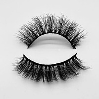 Vente en gros de faux cils en vison synthétique de 15 mm, effet œil de chat, naturels, doux, volumineux, avec boîte personnalisée OEM