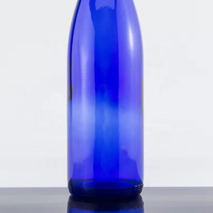 Fábrica de Botellas de Vidrio JB GLASS, Venta al por Mayor de Botellas Vacías de Vidrio <span class=keywords><strong>Azul</strong></span> para Vino, Whisky y <span class=keywords><strong>Tequila</strong></span>, 500ml/750ml/1000ml, con Tapón de Corcho, Acabado Ácido, Certificación ISO9001 - Product Image 4