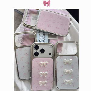 เคสโทรศัพท์ลายดอกไม้หวานละมุนแบบ 3 มิติ พร้อมโบว์และกาวหยด น่ารัก ป้องกันได้ดี สำหรับ iPhone 17 Pro Max 16 15 14 สำหรับสาวๆ - Product Image 2
